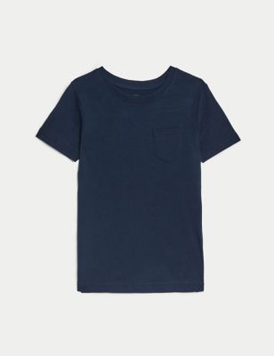M&S Boys Organic Cotton Plain T-Shirt (2-7 Yrs)