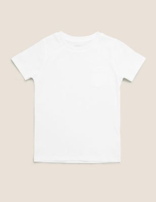 

Boys M&S Collection Pure Cotton Plain T-Shirt (2-7 Yrs) - White, White