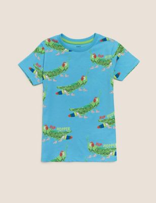 Organic Cotton Grasshopper Print T-Shirt (2-7 Yrs) | M&S