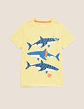 Pure Cotton Shark Print T-Shirt