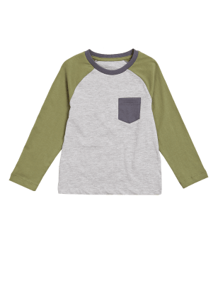 

Boys M&S Collection Cotton Rich Raglan Sleeve Top (2-7 Yrs) - Khaki Mix, Khaki Mix