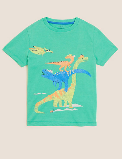 Pure Cotton Dinosaur T-Shirt (2-7 Yrs)