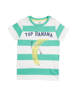 

Boys M&S Collection Pure Cotton Banana T-Shirt (2 - 7 Yrs) - Green Mix, Green Mix