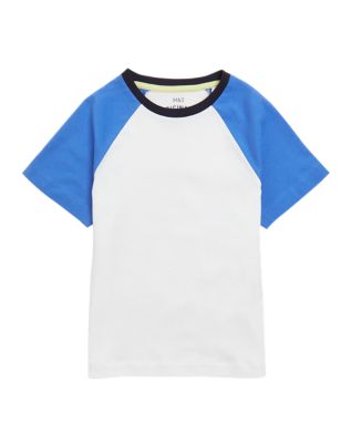 

Boys M&S Collection Pure Cotton Raglan T-Shirt (2-7 Yrs) - White Mix, White Mix