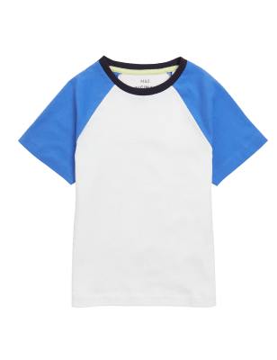 

Boys M&S Collection Pure Cotton Raglan T-Shirt (2-7 Yrs) - White Mix, White Mix