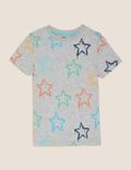 高含棉量星星印花 T 恤（2 - 7 岁）