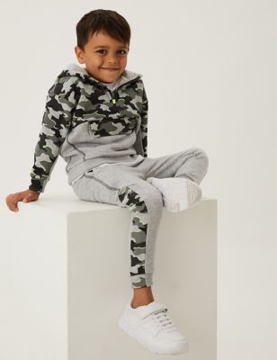 

Boys M&S Collection 2pc Cotton Rich Camouflage Tracksuit (2-7 Yrs) - Grey Mix, Grey Mix