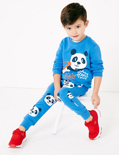 2 Piece Cotton Rich Panda Outfit (2-7 Years)