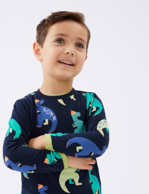 

M&S Collection Top 100% algodón de dinosaurios (2-7 años) - Navy, Navy