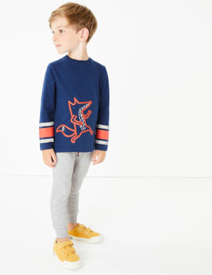 Ensemble 2&nbsp;pi&egrave;ces avec top &agrave; imprim&eacute; renard et bas (du 3&nbsp;mois au 7&nbsp;ans)