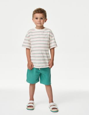 

Boys M&S Collection 2pc Cotton Rich Striped Top & Bottom Outfit (3-8 Yrs) - Green Mix, Green Mix