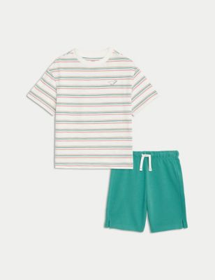 2pc Cotton Rich Striped Top & Bottom Outfit (3-8 Yrs)