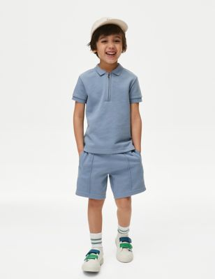

Boys M&S Collection Polo Shirt And Shorts Set (2-8 Yrs) - Light Blue, Light Blue