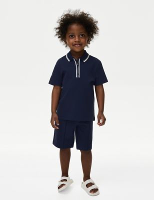 

Boys M&S Collection Polo Shirt And Shorts Set (2-8 Yrs) - Navy, Navy