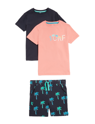 

Boys M&S Collection 3pc Cotton Rich Tropical Print Outfit (2-7 Yrs) - Multi, Multi