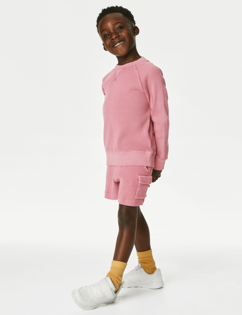 Pure Cotton Sweatshirt and Short Set (2-8 Yrs) image 2