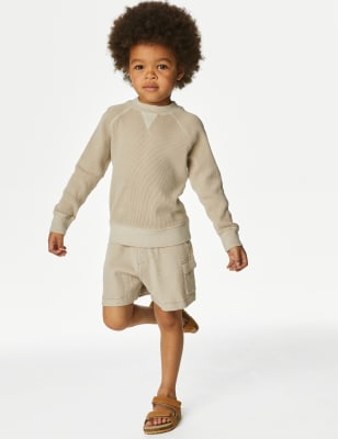 Pure Cotton Sweatshirt and Short Set (2-8 Yrs) | M&S US