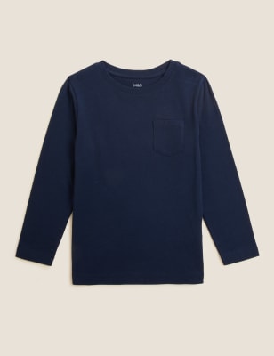 

Boys M&S Collection Pure Cotton Plain Top (2-7 Yrs) - Navy, Navy
