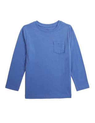 

Boys M&S Collection Pure Cotton Plain Top (2-7 Yrs) - Mid Blue, Mid Blue