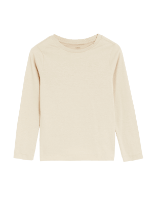 

M&S Collection Top liso 100% algodón (2-7 años) - Stone, Stone