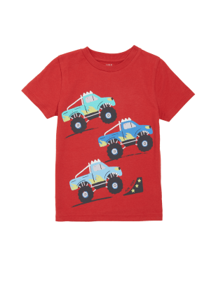 

Boys M&S Collection Pure Cotton Monster Truck T-Shirt (2-7 Yrs) - Brick, Brick