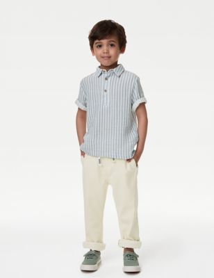 M&S Boys 2pc Cotton Rich Top & Bottom Outfit (2-8 Yrs) - 2-3 Y - Multi, Multi