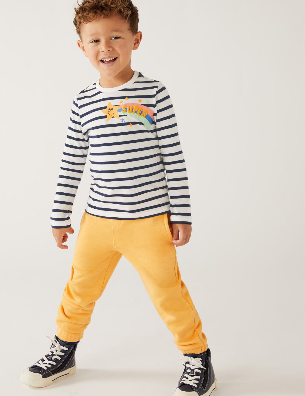 Pure Cotton Striped Shooting Star Top (2-8 Yrs) image 2