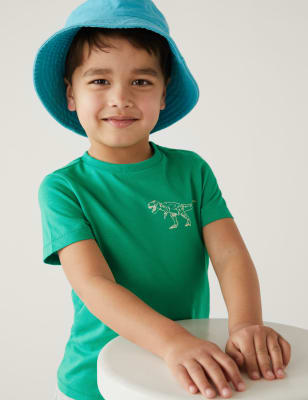 

Boys M&S Collection Pure Cotton Dinosaur Print T-Shirt (2-8 Yrs) - Green Mix, Green Mix