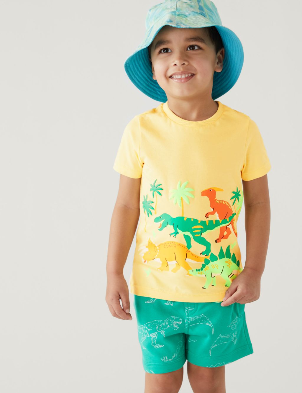 Pure Cotton Dinosaur Print T-Shirt (2-8 Yrs) image 1