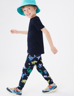 Cotton Rich Dinosaur Top & Bottom Outfit (2-7 Yrs) - KG