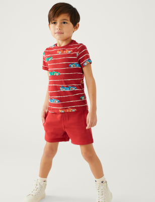 

Boys M&S Collection Pure Cotton Car T-Shirt (2-8 Yrs) - Red Mix, Red Mix