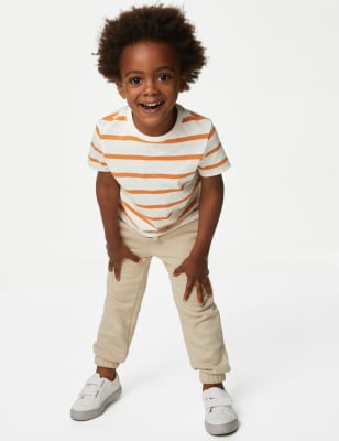 

M&S Collection Camiseta de rayas 100% algodón (2-8 años) - Gold Mix, Gold Mix