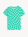 Pure Cotton Checkerboard T-Shirt