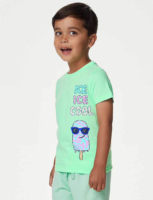Βαμβακερό T-shirt με σλόγκαν (2-8 ετών) - GR