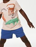 T-shirt με print Animal από 100% βαμβάκι (2-8 ετών)
