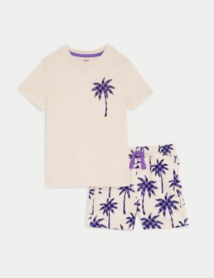 2pc Pure Cotton Palm Tree Outfit (2-8 Yrs)