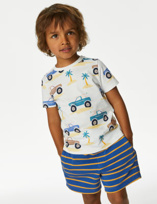 

Boys M&S Collection Pure Cotton Truck Print T-Shirt (2 - 8 Yrs) - White Mix, White Mix