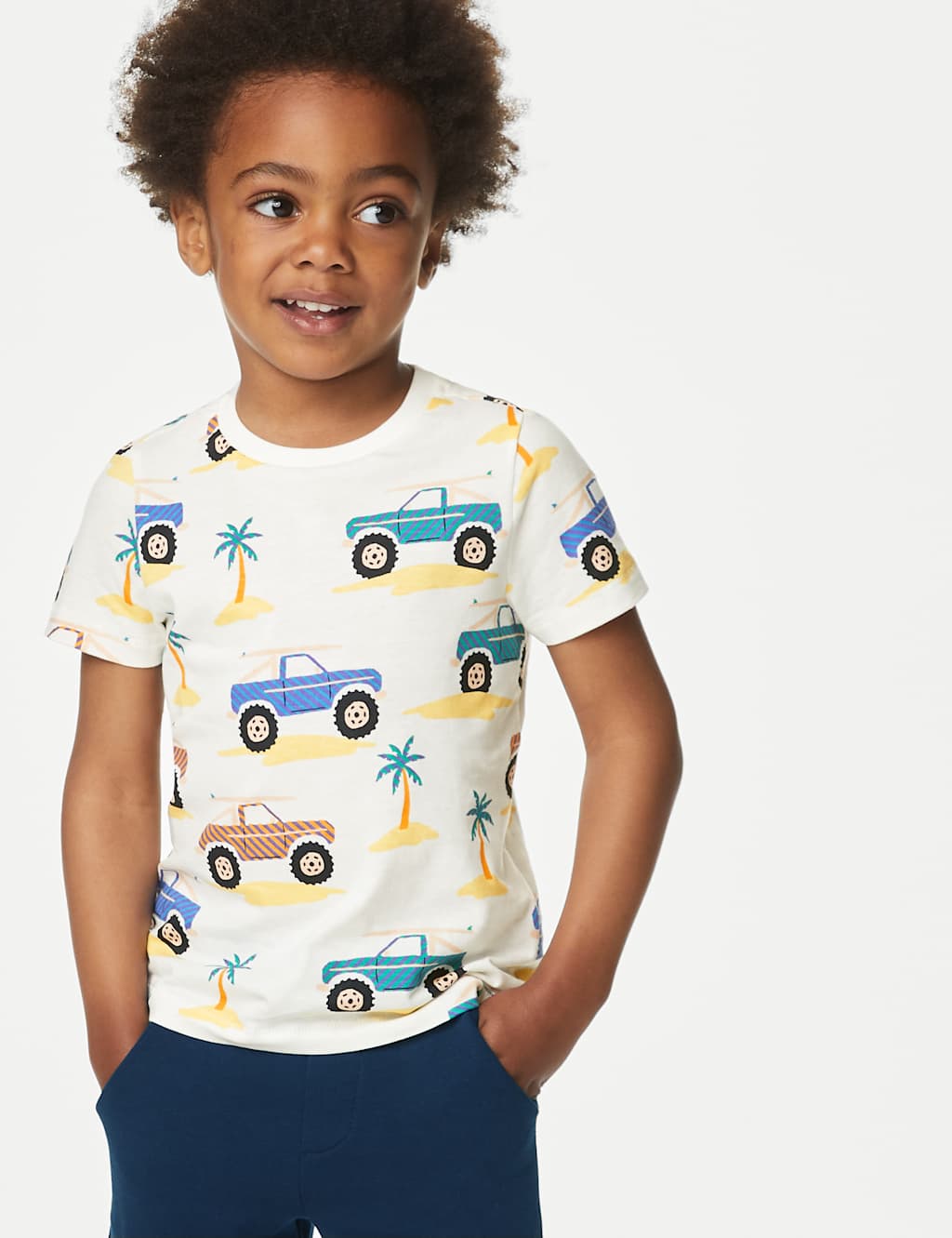 Pure Cotton Beach Truck Top & Bottom Outfit (2-8 Yrs) image 2