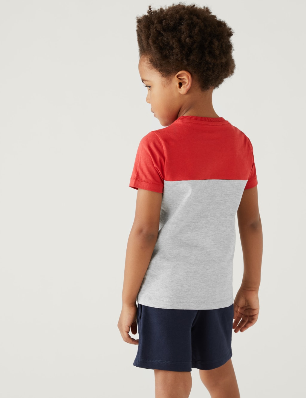 3pk Pure Cotton Colour Block T-Shirts (2 - 8 Yrs) image 2