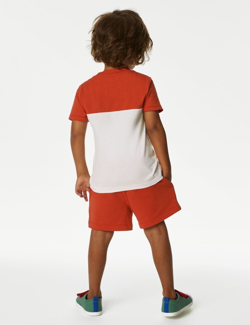 2pc Pure Cotton Red Colourblock Outfit (2-8 Yrs) image 3