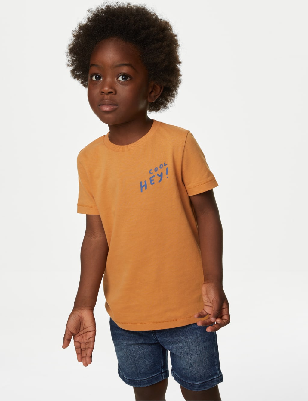 3pk Pure Cotton Slogan T-Shirts (2-8 Yrs) image 2
