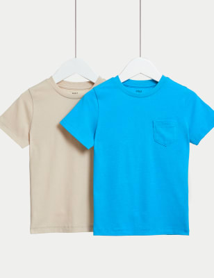 

Boys M&S Collection 2pk Pure Cotton Plain T-Shirts (2-8 Yrs) - Turquoise Mix, Turquoise Mix