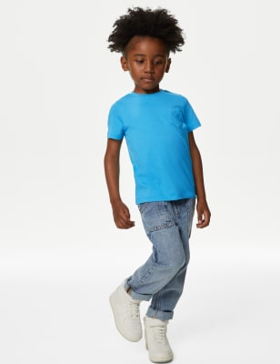 2pk Pure Cotton Plain T-Shirts (2-8 Yrs)