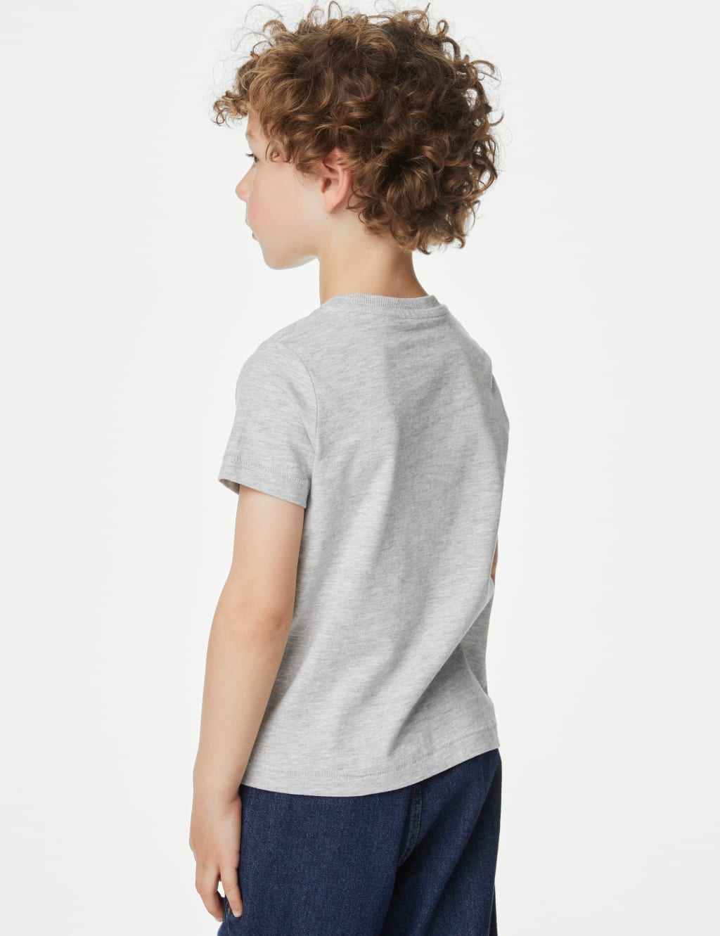 2pk Pure Cotton Plain T-Shirts (2-8 Yrs) image 2