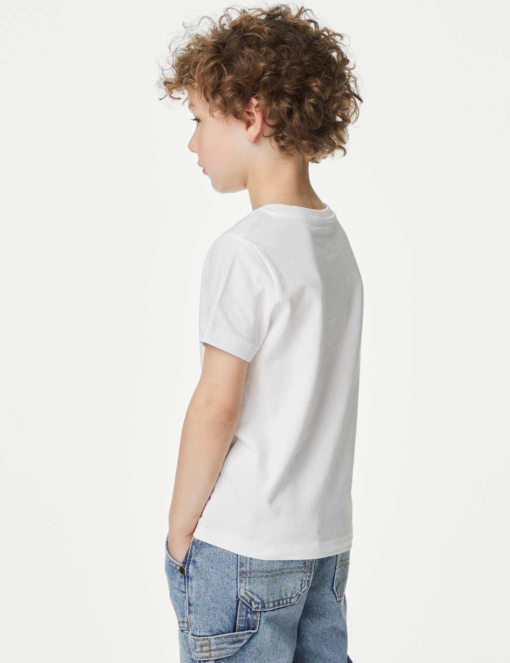 2pk Pure Cotton Plain T-Shirts (2-8 Yrs) image 2