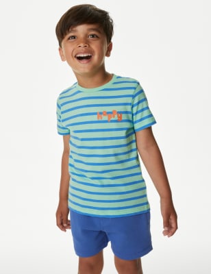 Pure Cotton Striped T-Shirt (2-8 Yrs)