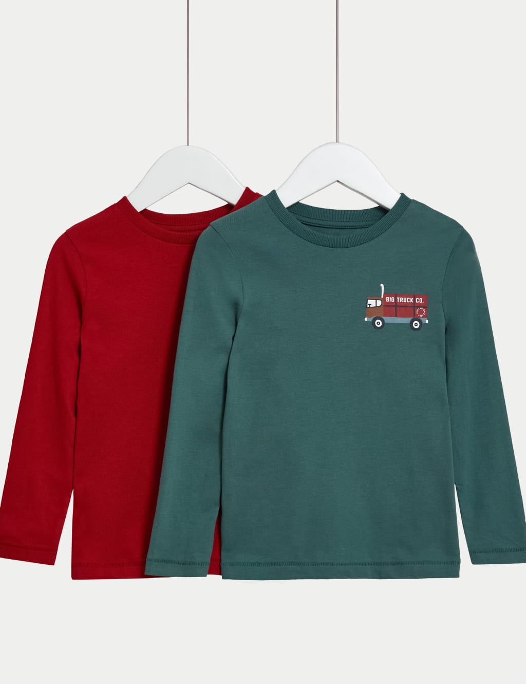 2pk Pure Cotton Truck Tops (2-8 Yrs) image 1