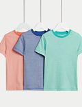 3pk Pure Cotton Striped T-Shirts (2-8 Yrs)