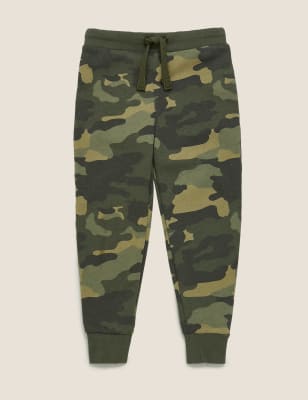 

Boys M&S Collection Organic Cotton Camouflage Joggers (2-7 Yrs) - Blue Mix, Blue Mix