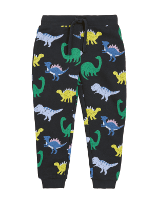 

Boys M&S Collection Cotton Rich Dinosaur Joggers (2-7 Yrs) - Navy, Navy